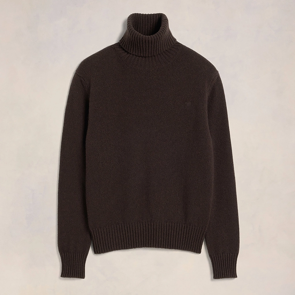 AMI Paris Tonal De Coeur Cashmere-Blend Knit Jumper - M